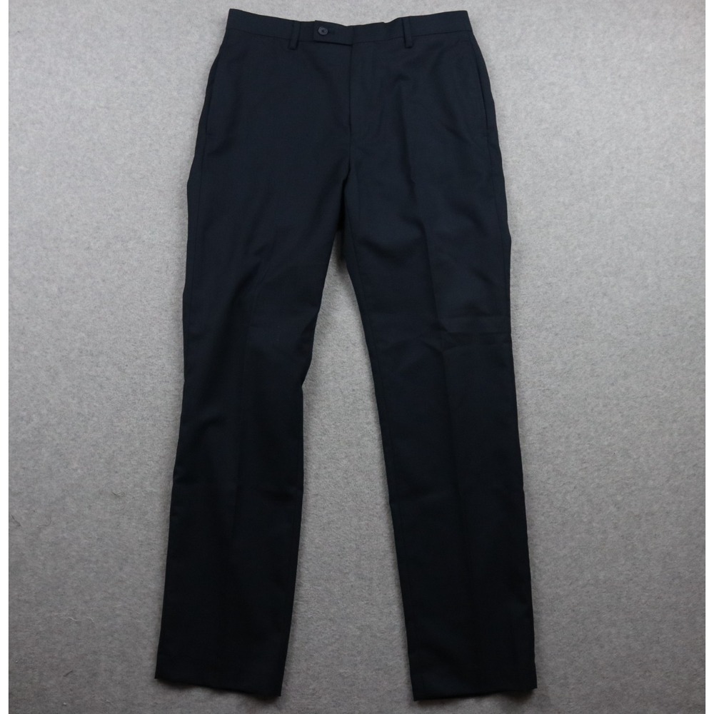 Calvin Klein Pants Mens 33x32 X Slim Fit Dress Suit‎ Formal Flat Front Navy Blue